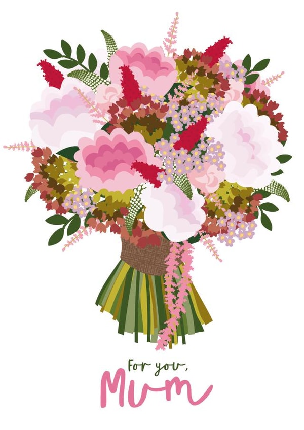Pretty Card for a Special Mum - Bouquet for Mothers - Birthday - Mother's Day created by Hannah Rogers