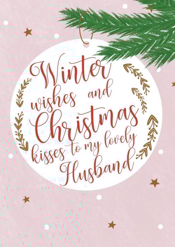 Christmas card for HUSBAND - partner card - loved one Christmas card - winter created by Rainee Collections