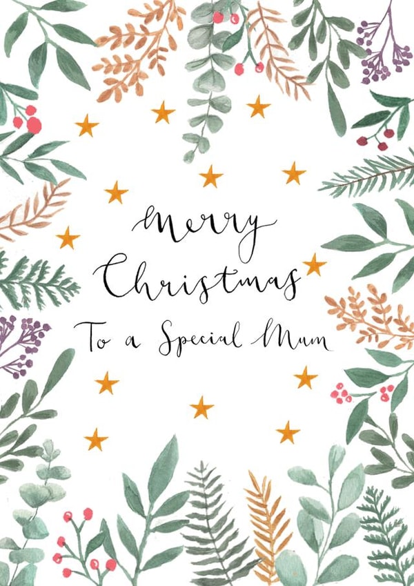 Merry Christmas to a Special Mum - Pretty Christmas Card for Mum created by Sage and Hart