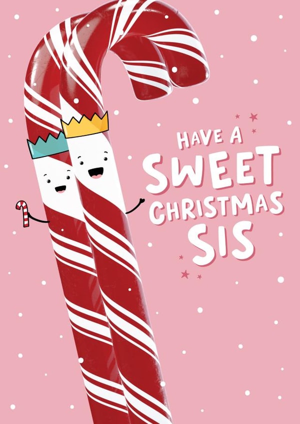 Funny Christmas Card for Sister - Sweet Christmas Pun created by Fliss Muir