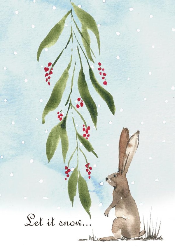 cute Christmas card for those who loves watercolour created by Silvia Betancourt
