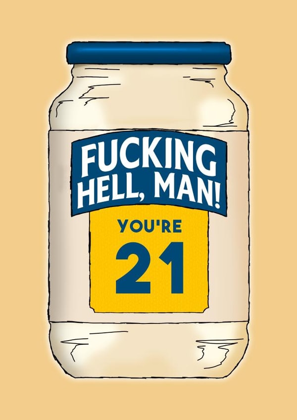 Fucking HellMan 21st Birthday Card created by NotNiceThings