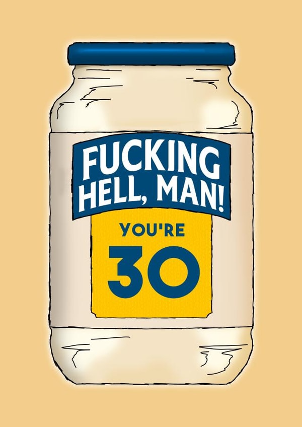 Fucking HellMan 30th Birthday Card created by NotNiceThings