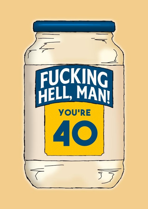 Fucking HellMan 40th Birthday Card created by NotNiceThings