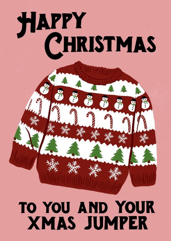 Funny Christmas Card For Friends and Family - Christmas Jumper created by @Niamheile_Design