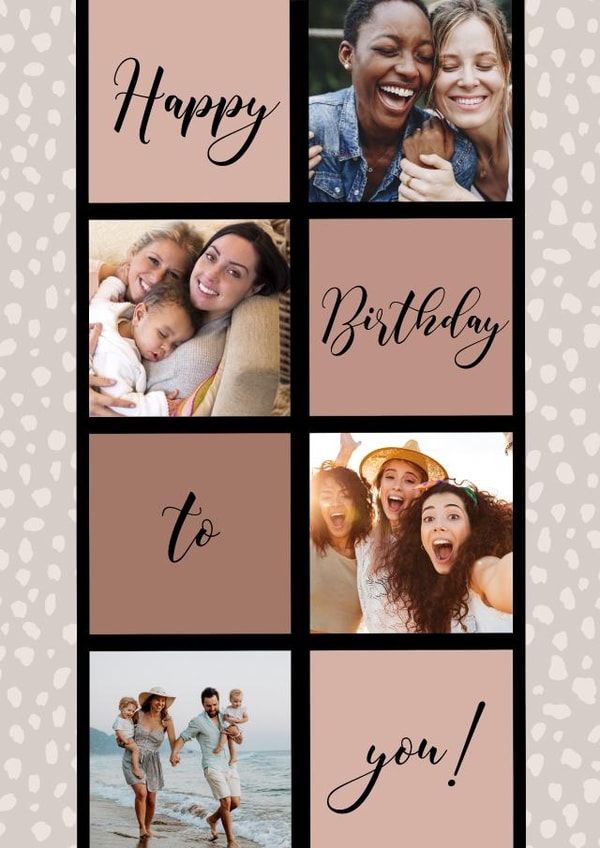 Animal print Photo card Personalised Photo Card 48709 created by Little Prints Fred Designs