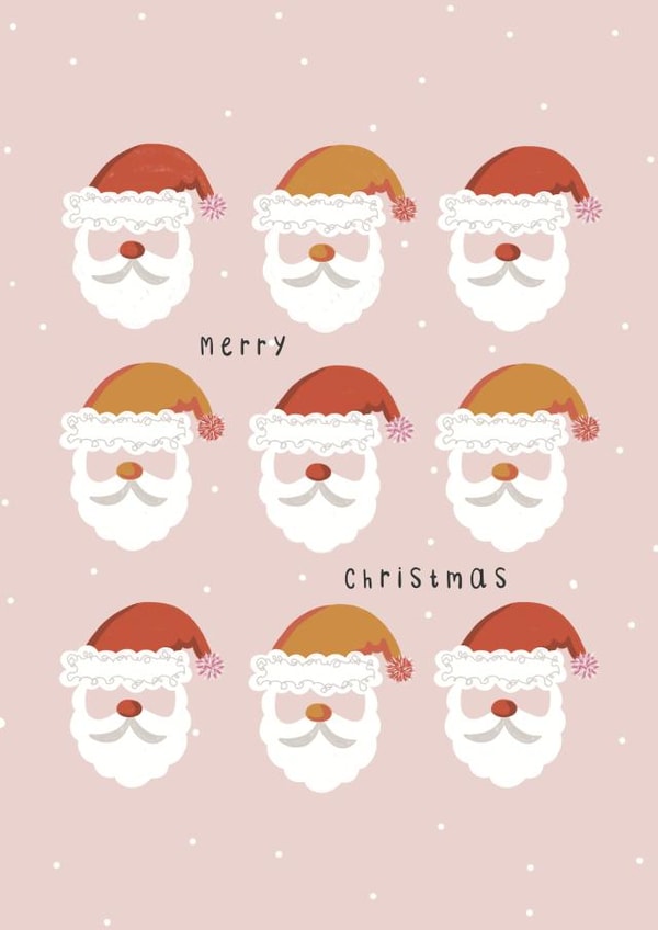Santa Face Christmas Card created by Bidds and Bobs Illustration