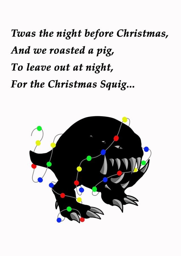 Funny and Geeky Christmas Card for your friends and family - Christmas Squig created by Cooper290