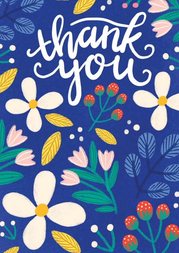 Pretty Floral Thank You Card created by Cake and Crayons