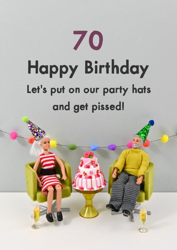 70th birthday created by Bold & Bright Cards