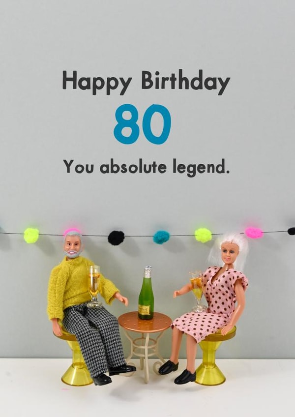 Happy 80th created by Bold & Bright Cards