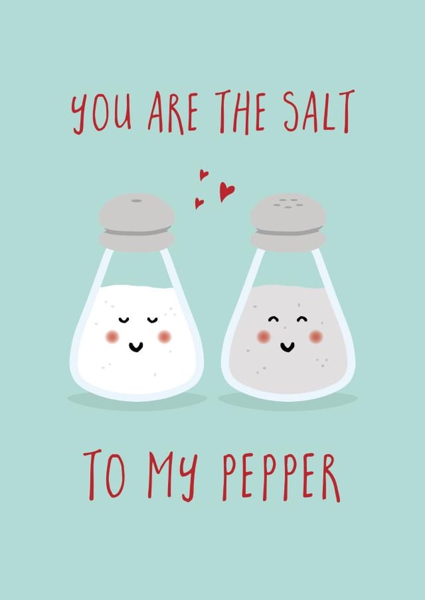 Cute Valentine card for a significant other - Salt and Pepper created by Kampai Designs