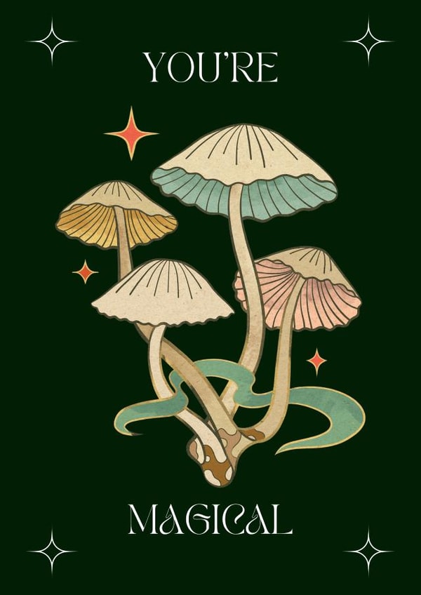 Cute Anniversary Card for Significant Other - Magic Mushrooms | thortful