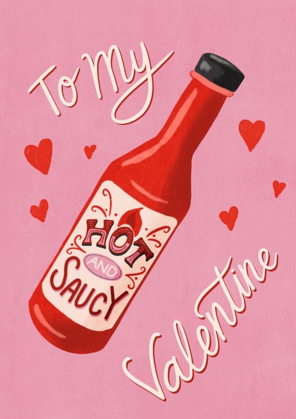 Cute Valentines Card - Hot and Saucy created by Silky Rose Design