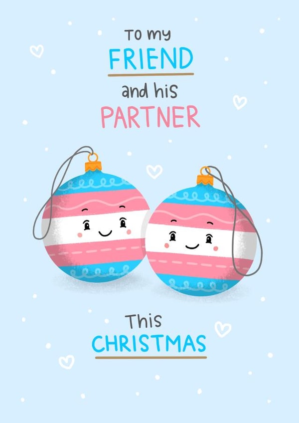 Transexual Friend and partner baubles created by Blue Kiwi Design
