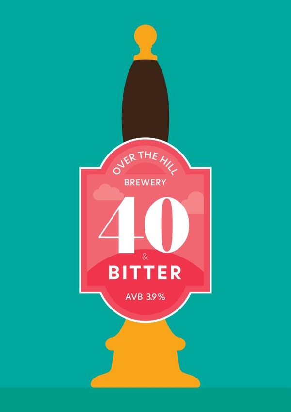 40th Birthday Card created by Hello Squid