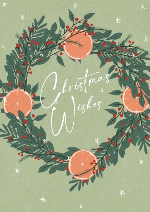 Wreaths and Christmas wishes card created by S Travers Designs
