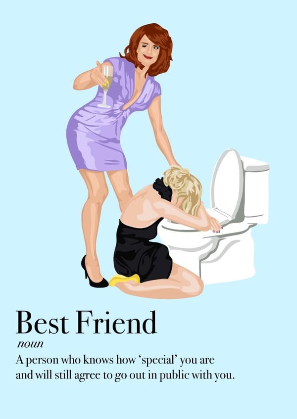 Birthday card - We all need a best friend created by Art by rowley