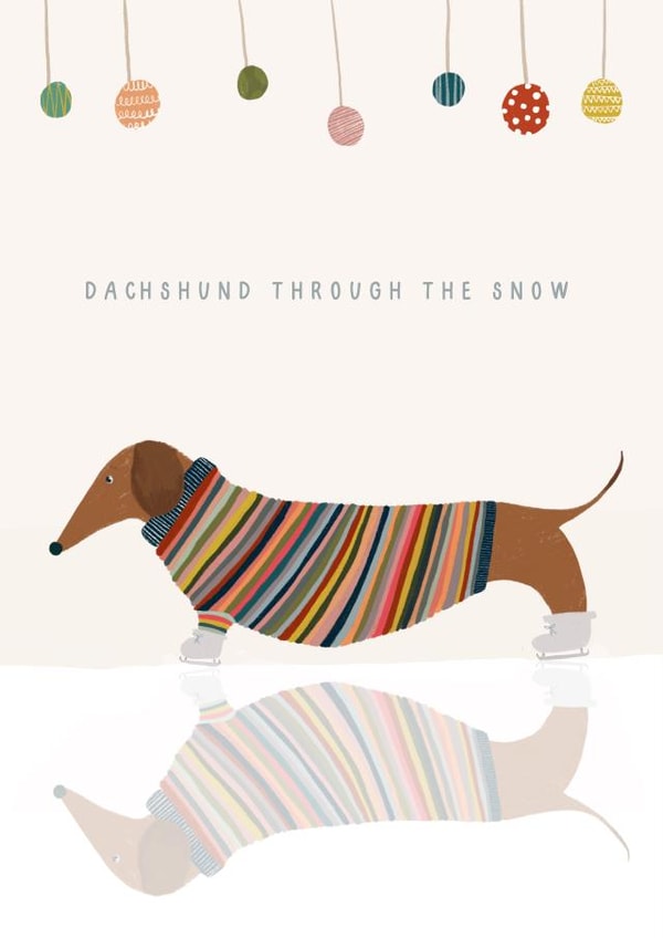 Dachshund through the snow created by Flor Studios