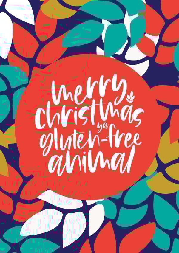Funny Christmas card for the gluten free or Coeliac in your life. created by Wheats the Matter