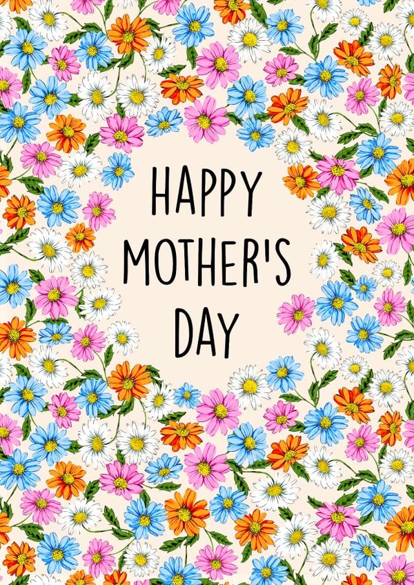 Pretty daisies mother's day card created by Poppy & Mabel