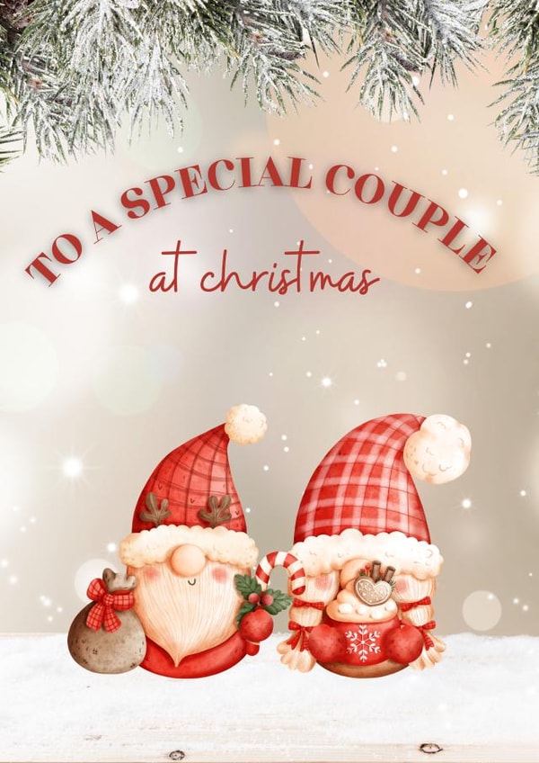 Cute gnome card for a special couple at Christmas created by For You Creative 