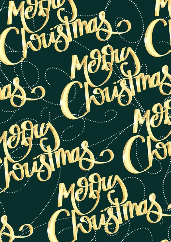 Golden chic Merry Christmas card created by Thetypographicstudio