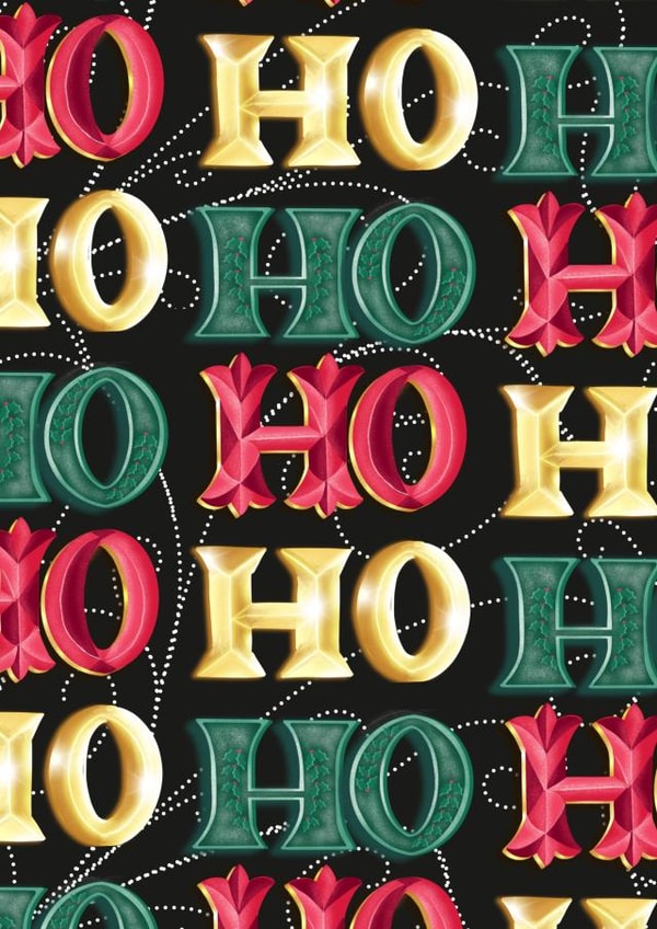 Festive and chic Christmas greetings card created by Thetypographicstudio
