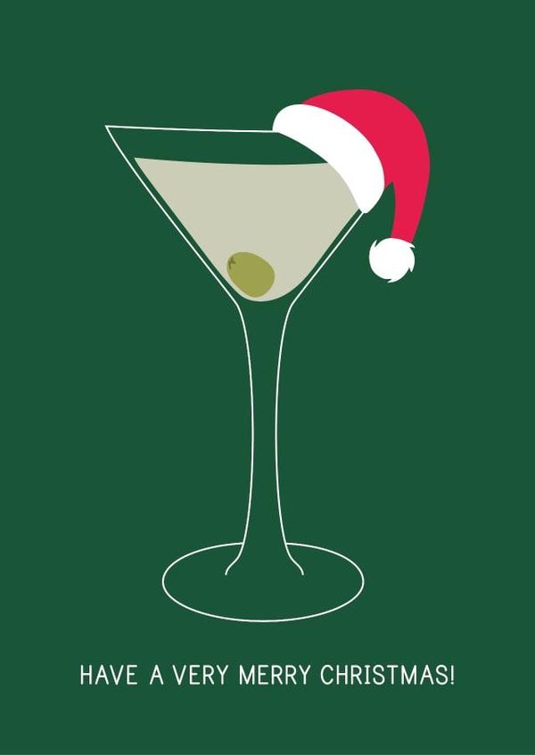 Fun Christmas card - Boozy Christmas card - Funny Christmas card - Martini card created by Gaukycreates