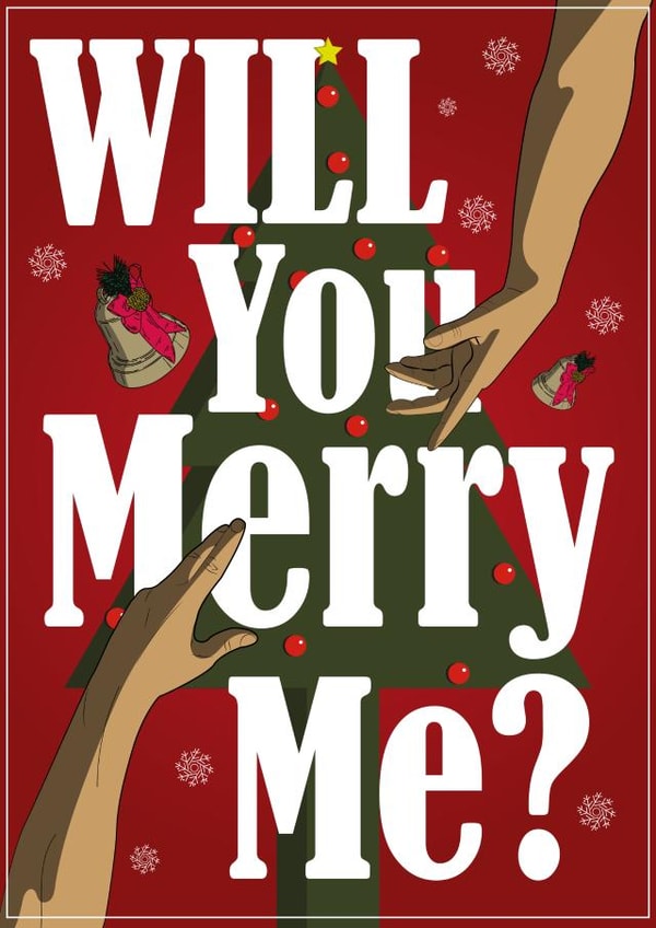 classic Christmas proposal card for special beloved other will you marry me created by omar elmoudden