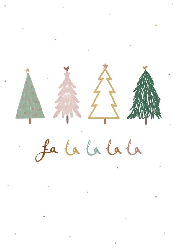 Fa la la la la - Cute Christmas Trees created by Scribble + Print Co