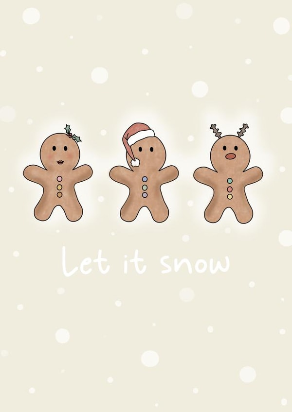 Merry Christmas! Cute Mini Gingerbread Trio created by Scribble + Print Co