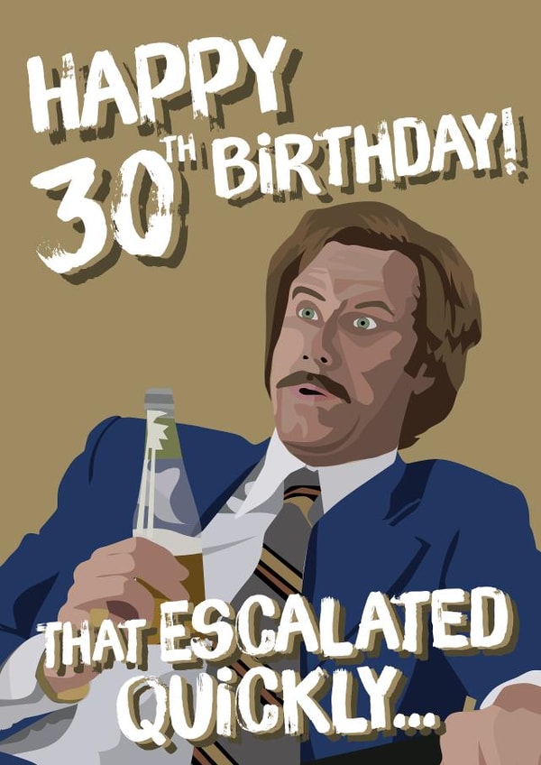 For that 30th Birthday Milestone that appeared from nowhere! created by Codfish Design
