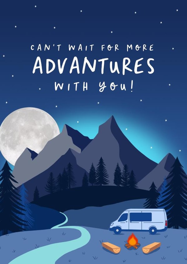 Pretty Scenic Anniversary Card / Valentines Day Card - Woodlands - Can't Wait For More Adventures With You! created by The Cake Thief