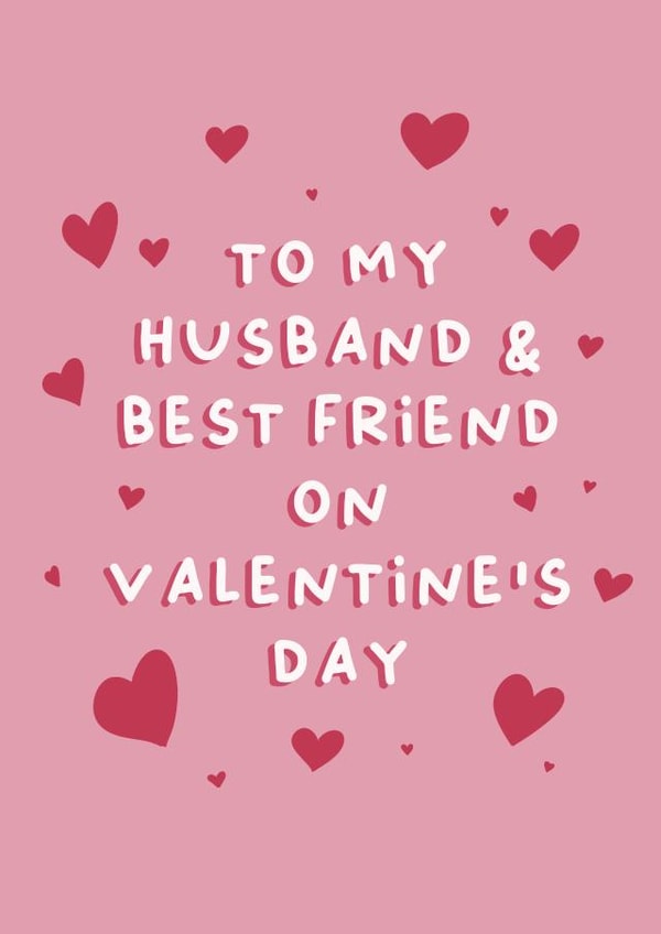 Husband and Best Friend Valentine's Day Card, Card for Husband on Valentine's created by Cake For Breakfast