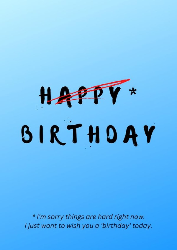 Heartfelt Birthday Card For Him or Her –&nbsp;It's Okay To Be Blue created by Nadia Mendoza