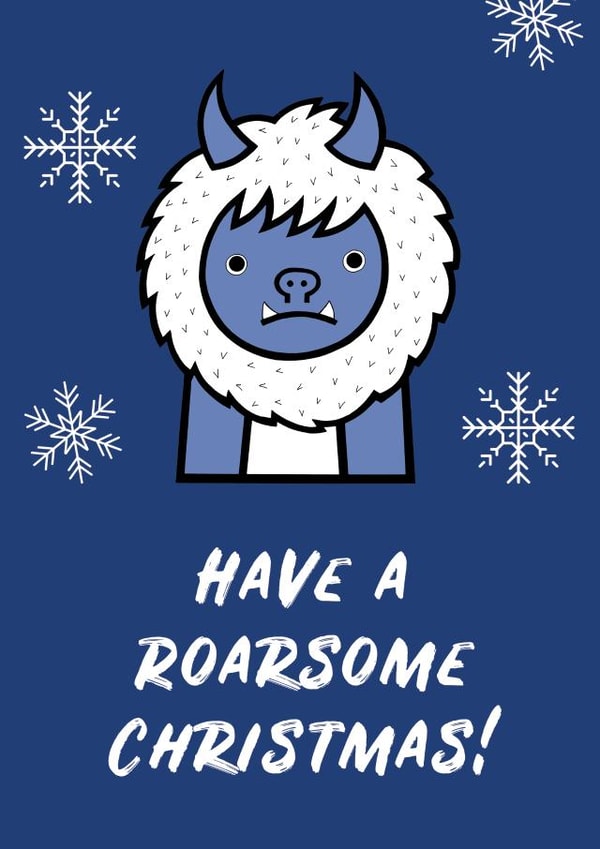 Yeti Christmas Card created by Roarsome