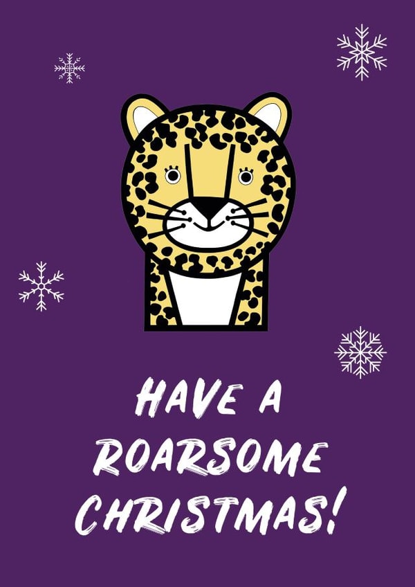 Dash the Leopard Christmas Card created by Roarsome