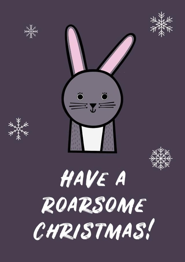 Hop the Bunny Christmas Card created by Roarsome