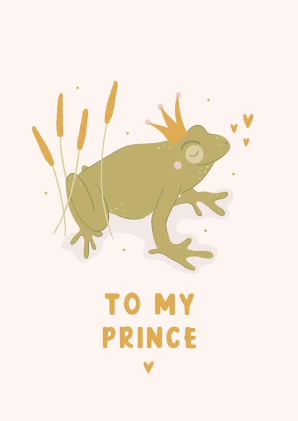 Cute Love Card for Valentine's Day or Anniversary - To My Prince Frog Card created by Abbie Imagine