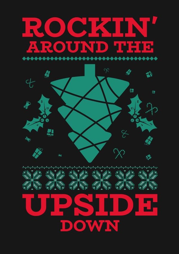 Funny Stranger Things Christmas Card created by Kirsty Halliwell