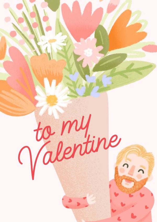 Cute Floral Valentine's Card - Significant Other - Flower Bunch created by URGHH Card Co.