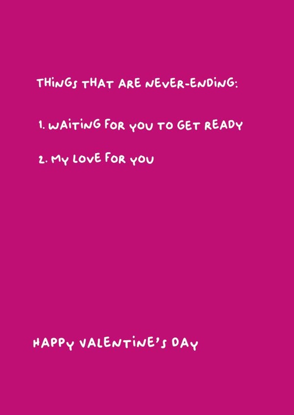 Funny Valentine Card for someone worth waiting for created by PaperJam Print Co.