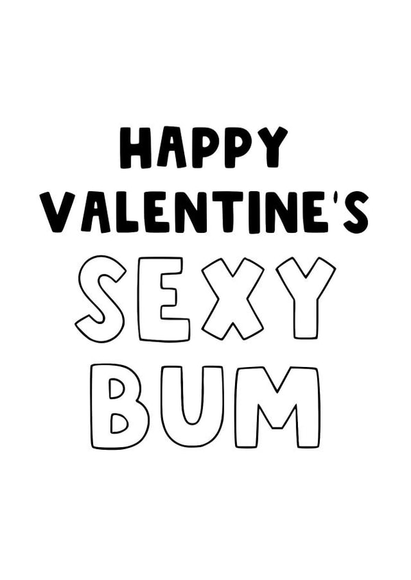 Happy Valentine's Sexy Bum - Cheeky Valentine's Card for Husband or Wife created by The Blunt Badger