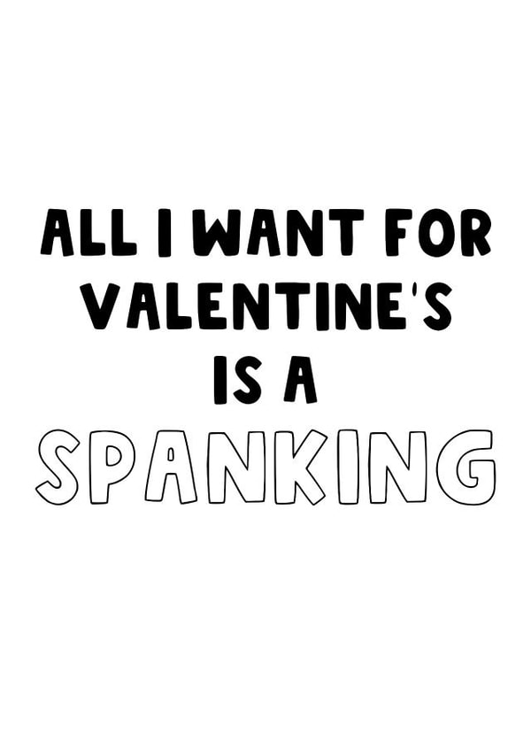 Naughty Valentine's Card for Wife - Spanking Card - Husband Card for Valentines created by The Blunt Badger