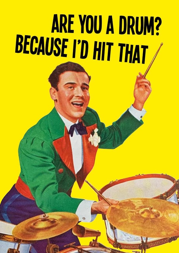 I'd Hit That Valentines Drummer card created by kissmekwik