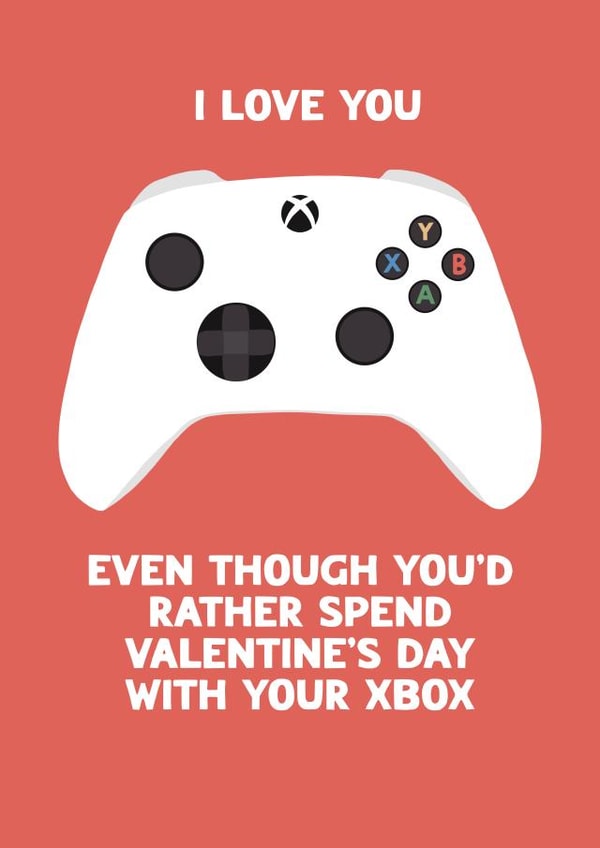 Cheeky Valentine’s Day Card - Xbox - Gaming - Controller created by Soph AC Studio
