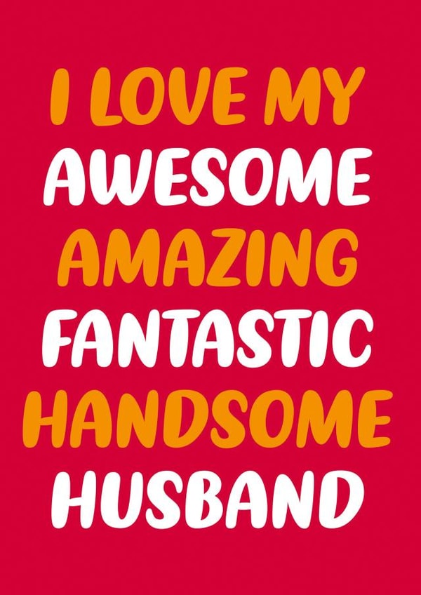 Funny Valentines card for husband created by Dean Morris Cards