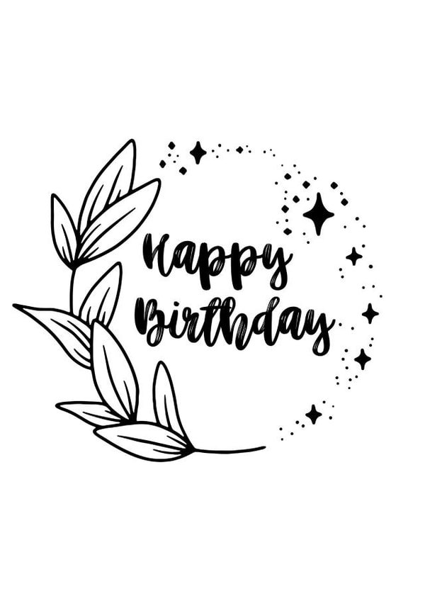 Modern Black & White Birthday Card created by Little Fox Creative