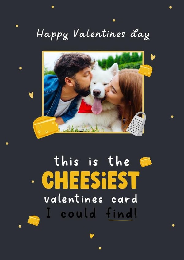 Funny cheesy Valentines Day Personalised Photo Card 22063 created by LynseyLovez
